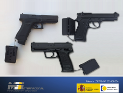 S.I.R (Sistema integral de retención) cable de acero retractil vinculante para armas de fuego