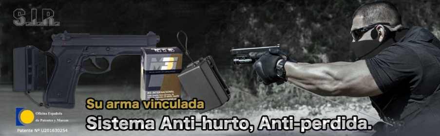 S.I.R  (Sistema integral de retencin) cable de acero retractil vinculante para armas de fuego